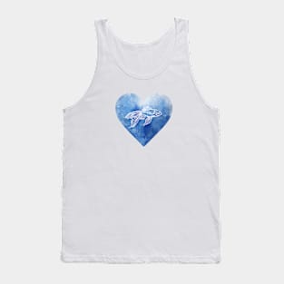 Fish in blue heart Tank Top